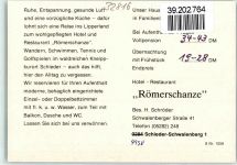 32816 W4938 Schieder-Schwalenberg KEINE AK Hotel Römerschanze Auto Gastraum Blumenvase