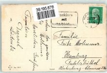 Schlitten mit einem Tannenbaum AK Weihnachtsmann 1929 Gebrauchsspuren