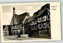 91301 W8550 Forchheim , Oberfr - Rathaus Brunnen Fachwerk Tabak Geschäft