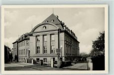 01945 O7801 Senftenberg Gebrauchsspuren Kreishaus Emailleschild Eingang Bahnpost Dresden