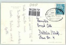 01945 O7801 Senftenberg Gebrauchsspuren Kreishaus Emailleschild Eingang Bahnpost Dresden