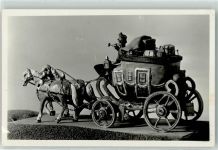 O6400 Sonneberg , Thür Postkutsche Bossierarbeit anno 1850 Spielzeug Foto AK