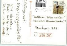 Kind wirft Blumen ab sign. M. Köpp Ballon Künstlerkarte