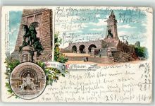 06567 O4712 Kyffhäuser 1900 - Kyffhäuser-Denkmal Barbarossa Reiterstandbild