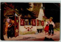 Meissner u. Buch Serie 1874 Deutsche Märchen AK Hänsel und Gretel 1920 Gebrauchsspuren