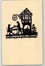 Im Krug zum grünen Kranze , Wein AK Schwindt, A.