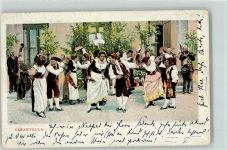 Tarantella in Italien AK Volkstanz 1919 Gebrauchsspuren