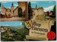 96337 W8642 Lauenstein , Oberfr - Burg Wappen Siegel Frankenwald Stempel