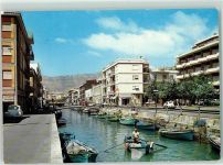 04019 Terracina - Fluss-Straße VW Käfer Fischerboot