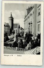97318 W8710 Kitzingen Gebrauchsspuren Rathaus Marktturm Gedenkstein