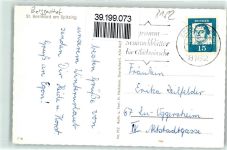 83727 W8162 Schliersee - Gasthaus St. Bernhard Kirche Spitzing Winter Ort lt. Stempel