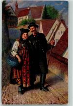85221 W8060 Dachau Gebrauchsspuren Tracht sign. U. Binder