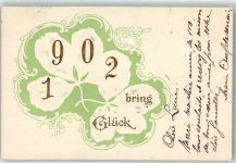 Neujahr 1902 AK Jahreszahl Prägedruck