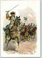 sign. Hoffmann, Anton Historische Uniform des bayr. Regiments Taris AK Regiment Gebrauchsspuren