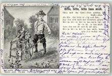 Karren zum Sitzen Kindervers: Bitte, bitte las mich Spielzeug 1903 Gebrauchsspuren