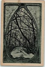 Nr. 31 Dämmerwellen Jugendstil AK Fidus 1924 Gebrauchsspuren