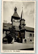 95615 W8590 Marktredwitz Foto AK Altes Rathaus Motorrad