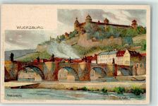 W8700 Würzburg Marienberg Verlag Velten Nr. 269 Litho Mutter, K. 1898 Gebrauchsspuren