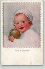 Nr. 923 Zwei Kugelrunde - Baby M. Munk Wien Künstlerkarte