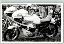 Kawasaki auf Foto Motorrad Privatfoto KEINE AK