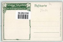 97318 W8710 Kitzingen Künstlerkarte Schloss Gut Schwanberg 475 m Wappen sign. Schmidt