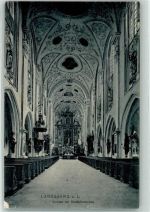 86899 W8910 Landsberg a. Lech 1907 - Inneres der Stadtpfarrkirche