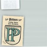 86554 W8897 Pöttmes Vignette Wappen Kaffee Hag Nr.59 ca. 1920-1940