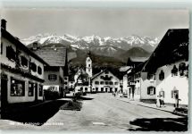 82433 W8112 Bad Kohlgrub Foto AK Hauptstraße Kirche Geschäft