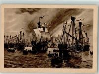 Schiffe Eroberung Kopenhagens durch die Hansa Kriegsschiffe Winterhilfswerk Segelschiff