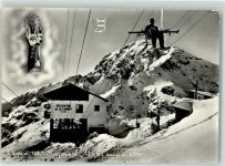 13060 Oropa Gebrauchsspuren Seggiovia al Monte Camino Sessellift Skifahrer Winter
