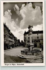 88239 W7988 Wangen im Allgäu Foto AK Herrenstrasse Adlerbrunnen