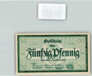 24103 W2300 Kiel , Ostsee 1918 - Notgeld Gutschein über 50 Pfennig Kiel