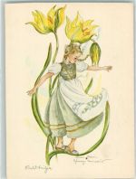 Anne-Marie Torinus Waldtulpe Mädchen Pantoffeln Nr 1004 Künstler