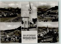 87534 W8974 Oberstaufen Foto AK Alpen- und Schrothkurort Kirche