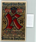 24211 W2308 Preetz , Holst Geldschein Notgeld 50 Pfennig
