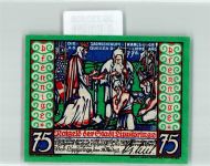 33175 W4792 Bad Lippspringe Notgeldschein Notgeld 75 Pfennig Wappen Kreuz Sachsentaufe 1921