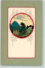 Prägedruck Landschaft Passepartout 1908