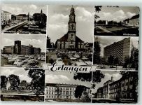 91052 W8520 Erlangen - Siemens-Schuckert Hauptverwaltung Orangerie Springbrunnen Bettenhaus Ohmbrunnen Altstäder Kirche
