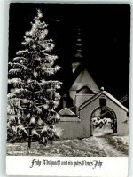 83486 W8243 Ramsau b. Berchtesgaden Foto AK Kirche St.Sebastian Weihnachten Winter Tannenbaum Neujahr