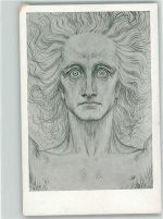 Nr. 54 Michael Antlitz Jugendstil AK Fidus