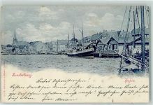 Sonderburg Sonderborg 1899 - Hafen Kirche Schiff