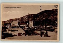 Bergen - Holbergbryggen Schiff Verladekran