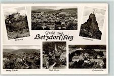 57518 W5240 Betzdorf , Sieg - Freusburg Ev. und Kath. Kirche Druidenstein Gymnasium