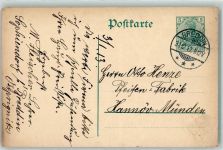 16845 O1901 Breddin 1912 Gebrauchsspuren Ganzsache