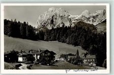 83486 W8243 Ramsau b. Berchtesgaden Gebrauchsspuren Bergasthaus Datzmann Foto AK