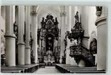 94315 W8440 Straubing Foto AK Kirche St.Jakob Innenansicht