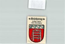 94333 W8442 Geiselhöring - Vignette Wappen Freistaat Bayern Kreis Niederbayern