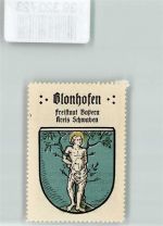 87662 W8951 Blonhofen b Osterzell Vignette Wappen Kaffee Hag ca. 1920-1940