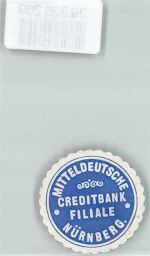 90402 W8500 Nürnberg Siegelmarke Mitteldeutsche Creditbank Filiale Nürnberg