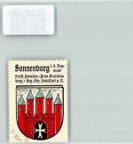 Sonnenburg Slonsk Vignette Wappen Kaffee Hag Nr. 57 ca. 1920-1940 Rote Burg